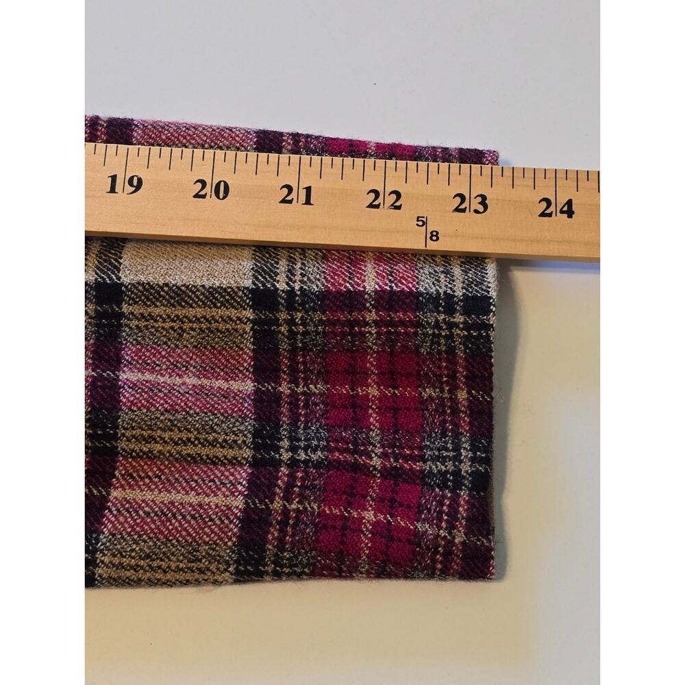 Vintage Talbots Blazer Womens Size 12 Red Tan Plaid Wool Blend Quiet Luxury NWOT - Picture 9 of 11